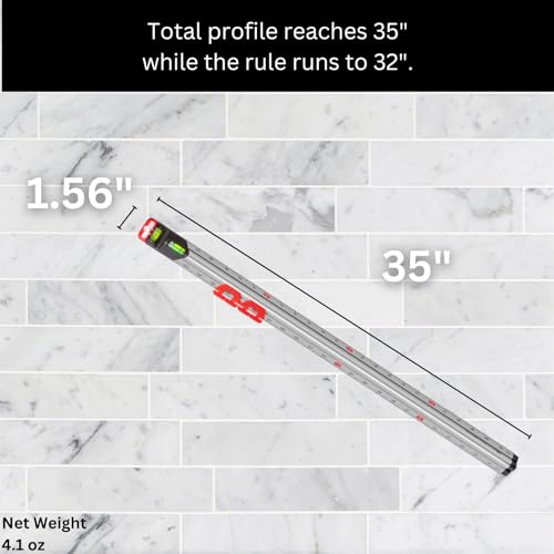 Kapro - 313 Measure Mate - Ultimate Home-Improvement Tool - With Level and Ruler - Features Sliding Markers and Knife Guide - Includes Nail Gripper and Drill Bit Gauge - 32 Inch - size: 32"