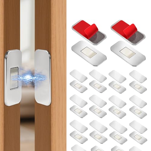 16 Pack Cabinet Door Magnet for Closure, Magnetic Drawer Closure with Ultra Thin Adhesive Catch No Drill, Door Magnetic Catches Latch for Kitchen, Pantry, Keep Cabinets Closed, Easy Install - size: 16 Pack