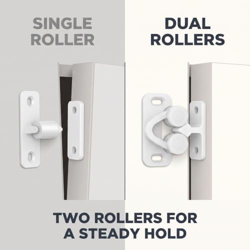 3Pcs White Marine Boat Ball Catch Door Cupboard Spring Back Plates Roller Latch Plastic Catches Cabinet Hardware Tools and Home Improvement