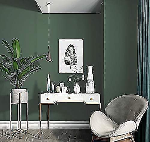 Dimoon 118''x23.6'' Green Peel and Stick Wallpaper Contact Paper Modern Self Adhesive Wall Paper Removable Renter Friendly Textured Solid Color Shelf Cabinet Vinyl Roll (118''x23.6'',Dark Green) - color: Dark Green, size: 118" x 23.6"