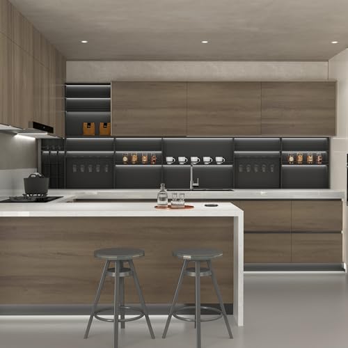 32x315inch Wide Dark Grey Peel and Stick Wallpaper Taupe Walnut Wood Grain Contact Paper for Kitchen Bathroom Cabinet Wrap Matte Thick Removable Vinyl Self Adhesive Wall Paper Waterproof Wall Stickers - color: Taupe, size: 32" x 315"