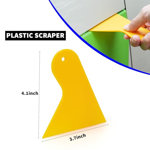 Umaki Vehicle Vinyl Wrap Tool Kit, Window Tint Application Kit, Car Window Film Install Kit, with Window Squeegee, Plastic Squeegee, Edge Wrap Squeegee, Retratable Knife & 9mm Blades, Razor Cutter - color: H03