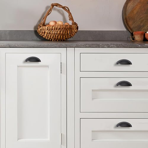 10 Pack 2-1/2" Drawer Pulls Oil Rubbed Bronze Cabinet Cup Pulls Kitchen Hardware Cabinet Handles Drawer Handles Knobs 2-1/2 inch (64mm) Center to Center - color: Oil Rubbed Bronze, size: 2-1/2 inch Hole Center, style: 10 Pack