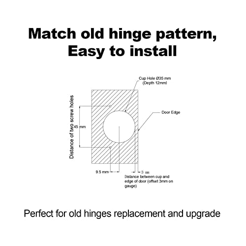 Soft Close Cabinet Hinges for Kitchen, 1” Overlay, 4 Pack - size: 1 Inch Overlay