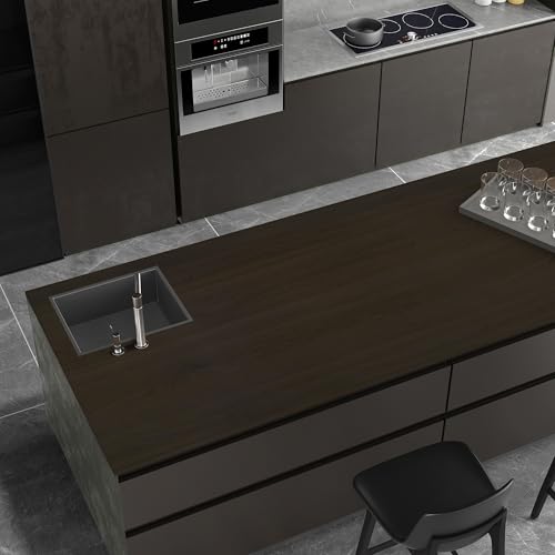 31.5"x354"Extra Wide Walnut Contact Paper Dark Wood Grain Texture Wallpaper - color: Chocolate Brown, size: 31.5" x 354"