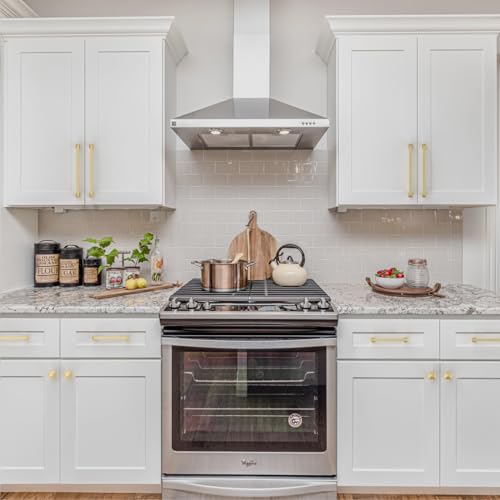 9BUILD 10 Pack 3 Inch Brushed Gold Cabinet Pulls,Kitchen Hardware - color: Brushed Gold, size: 3"/76MM Hole Center