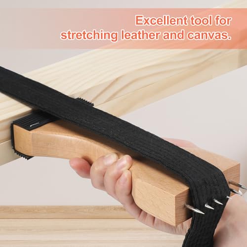 Colingmill Wooden Webbing Stretcher Upholstery Tool Webbing Puller Stretcher with Plenty of Leverage for Jute Canvas Carpet Upholstery Repair Tools Supplies