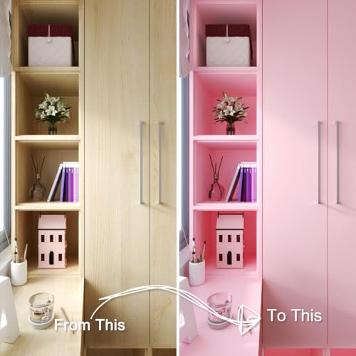 Decotalk 1.3x16.4ft Pink Contact Paper Peel and Stick Cabinet Contact Paper - color: Pink, size: 15.7" x 200"