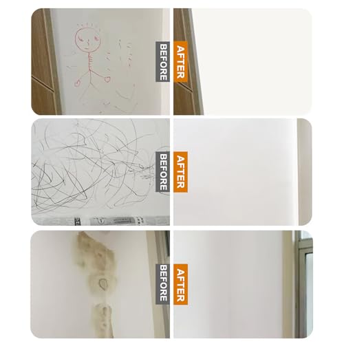 17.64 oz Roller Paints, Repair Chalk Paint with Roller Brush Wall Repair and Touch-Up Tool - Paint Application -High-Coverage Painting, Wall Repair, Graffiti Art & Crafts - Durabl (Container with Paint)