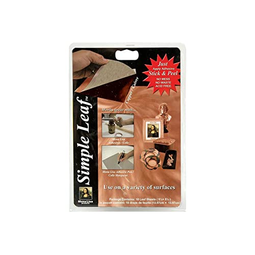 Speedball 10032 Mona Lisa Copper Simple Leaf For Metal Leafing Projects, 5-1/2 x 5-1/2 Inches - 18 Pack
