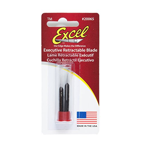 Excel Blades Executive Retractable Hobby Blade, 2 Pack, American Made Replacement Craft Knife Blades - color: K47 Replacement Blades