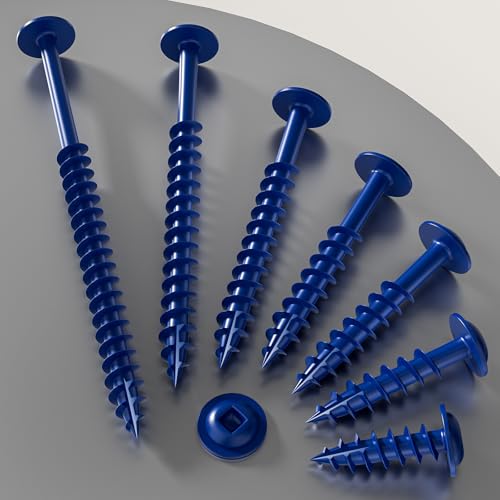 Wensilon Pocket Hole Screws, #8 x 1-1/4", Square Drive, Blue, 1lbs 135pcs - color: Blue, size: 8*1-1/4"