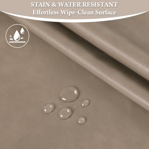 Faux Leather 1.00mm Upholstery Fabric by the Yard 10 Yard Camel Beige - color: Camel Beige, size: 10 Yard