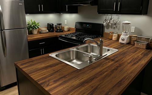 Dimoon 394"x15.7" Thickened Texture Brown Wood Grain Vintage Wallpaper Roll - size: 15.7" x 393"
