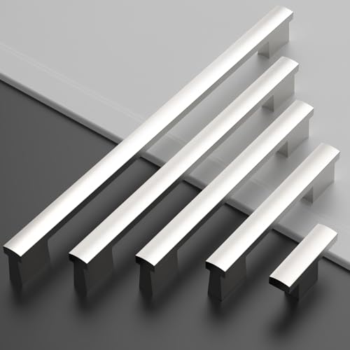 Polished Chrome Cabinet Handles Kitchen Pulls 10 Inch 12 Pack - color: Polished Chrome, size: 10 Inch Hole Center