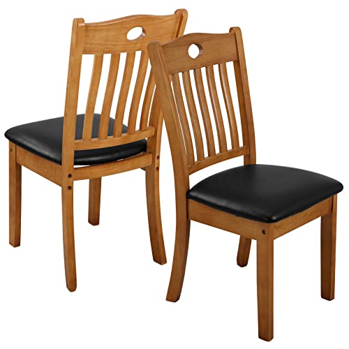 Fuloon Dining Chair Seat Covers 4 PCS, Solid Pu Leather Waterproof Seat Cushion Cover Oilproof Stretch Dining Chair Protctor Slipcover (Pu Dark Black) - color: Pu Dark Black