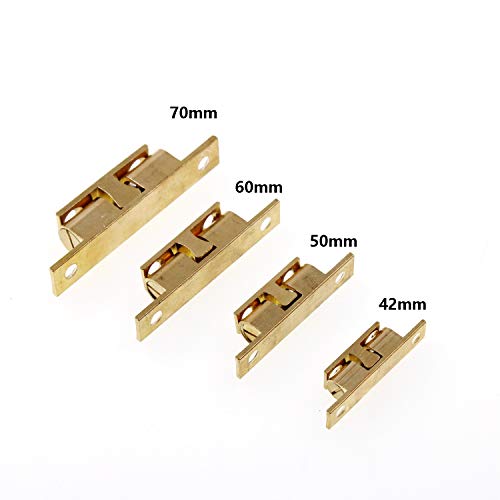 Solid Brass Magnetic Closet Door Catch Latch Hardware,Cabinet Cupboard Wardrobe Closures Magnets Furniture RV Door Clasp Ball Tension 4 Pack (70mm/2.8'') - size: 70mm/2.8''