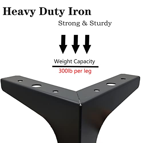 6.7 Inch Black Furniture Legs, Legs for Furniture Set of 4 - color: Black, size: 6.7 Inch