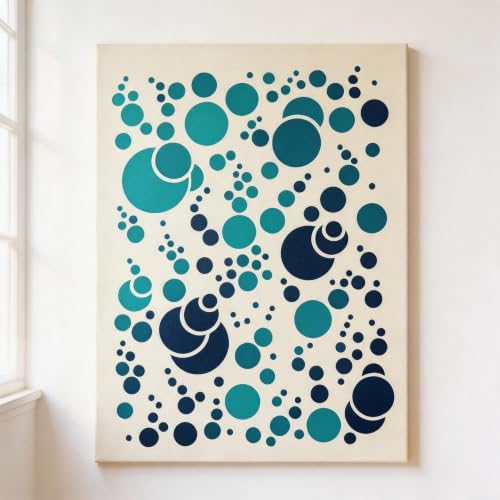 TIAMECH A4 Reusable 3D Bubble Circle Stencil for Painting - color: 3D Bubble Circle