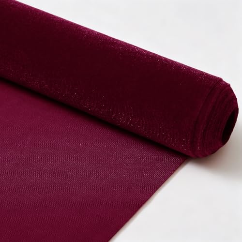5 Yards Burgundy Velvet Fabric 63 Inch Wide - color: Burgundy, size: 5 Yards