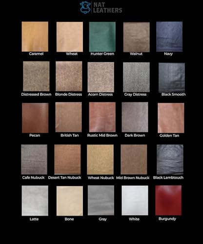 NAT Leathers Dark Brown Soft Faux Leather Fabric Sheet PU (Peta Approved Vegan) Sold by the Yard Synthetic Pleather 0.9 mm Nappa Soft Smooth Upholstery (Brown, BY THE Yard) - color: Brown, size: BY THE YARD