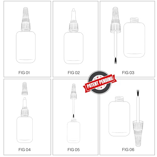 GH1200 (2-in-1) Super Glue with Brush Applicator & Nozzle, Mess Free Superglue Brush, Instant Never Dries, 3000 CPS Ca Glue, No Stain Clear Glue, Super Glue for Plastic, Rubber & More - style: 20g Super Glue Brush & Nozzle