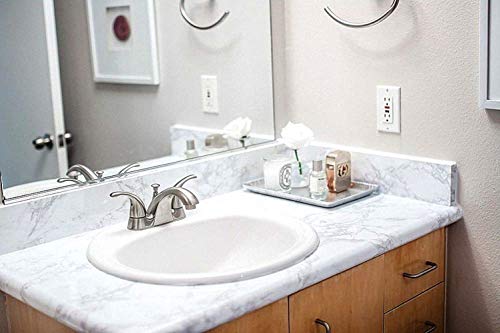 Marble Peel and Stick Wallpaper Kitchen Countertop & Cabinets Contact Paper - color: Gray/White, size: 17.7" x 78.7"