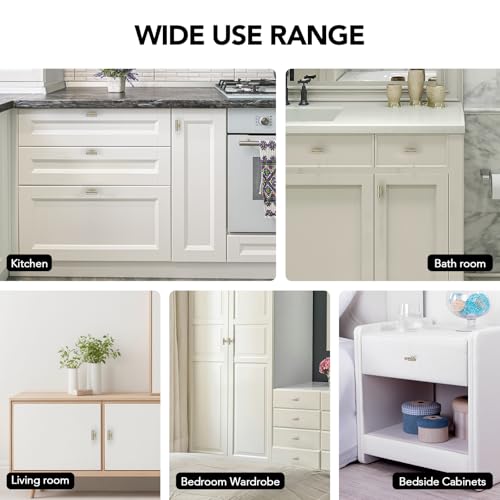 10 Pack Gold and Brushed Nickel Cabinet Knobs 2in Drawer Knobs Single Hole - color: Brushed Nickel&Gold