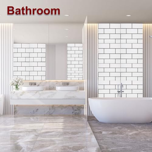 HARFINGTON Peel and Stick Marble Tiles 12"x12" PVC Waterproof Wall Panel