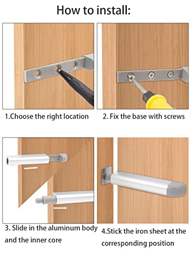 Qrity 2 Pack Push to Open Door Catch, Magnetic Touch Push to Open Door Latch, Magnetic Touch Catch Latch, Damper Buffer for Cabinet for Kitchen - size: 2 PCS