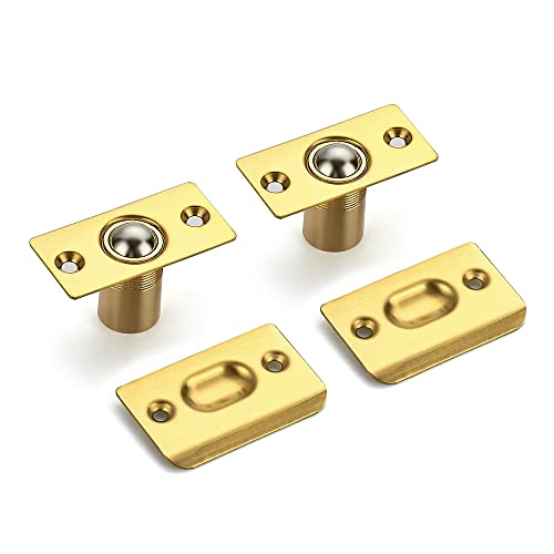 Ravinte Gold Door Ball Catch, Closet Door Latch Adjustable, 2 Pack - color: Gold