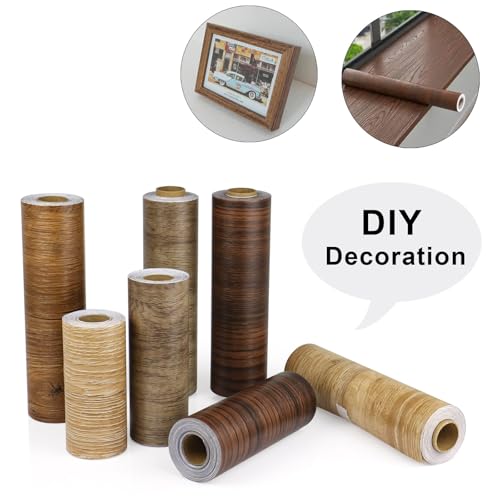 BOMEI PACK Wood Grain Repair Tape,Self Adhesive Repair Patch for Furniture, Floors, Cabinets, Windows, Doors, RV, Home Decor and DIY Projects (1, Coffee Oak, 4inch X 33ft)