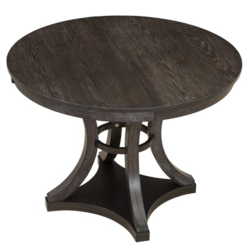 Dining Chair and Extendable Table Set, 5-Piece, Espresso Wood - color: Espresso