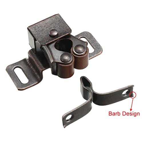 uxcell Retro Cabinet Closet Door Double Roller Catch Iron Ball Latch
