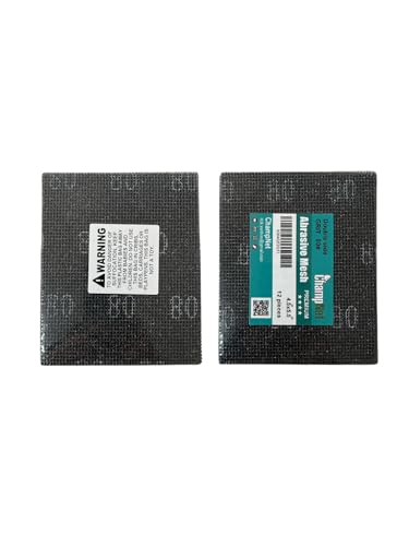 Sanding Mesh Sandpaper Sheets 12 Pack, 4.5 x 5.5 Inch Sanding Net Sheets, Grit 80, Heavy Duty Double-Sided Sandpaper Mesh for Wood, Drywall, and Metal - style: #80-12pcs