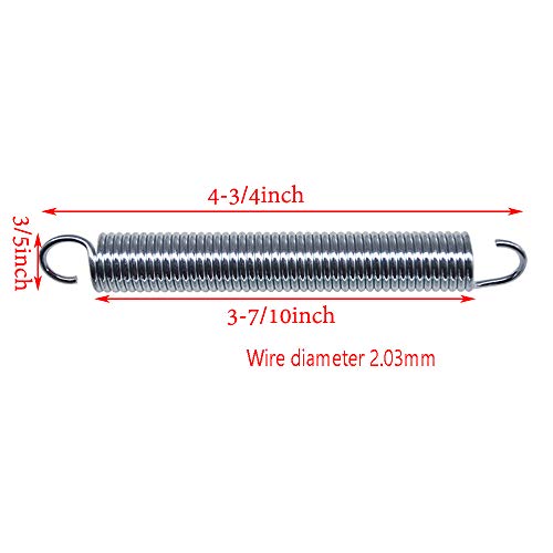Yoogu 4 3/4 inch Recliner Sofa Chair Tension Springs Replacement| Pack of 2 - size: 4-3/4 Inch 45 Turns