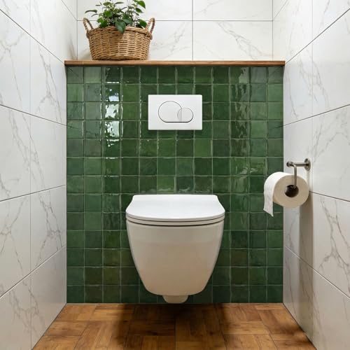 VICCI 3D Peel and Stick Backsplash Tiles, 6" x 6", 20-Sheet - color: Green