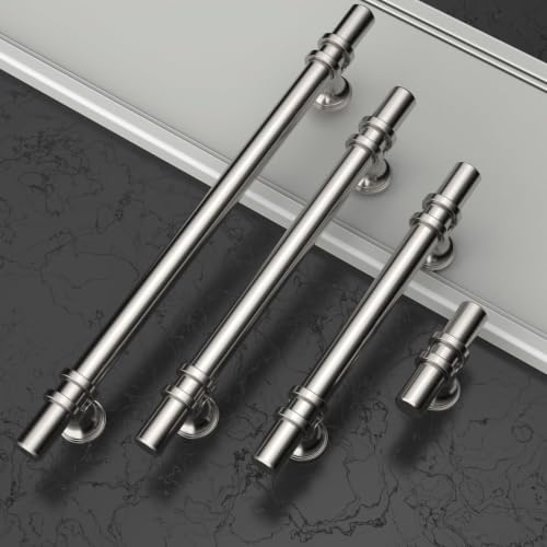 Asidrama 20 Pack 3 Inch(76mm) Brushed Nickel Cabinet Pulls Heavy-Duty Solid Kitchen Cabinet Handles Satin Nickel Drawer Hardware for Bathrooms Cupboard - color: Brushed Satin Nickel, size: 3" Hole Center, style: 20 Pack
