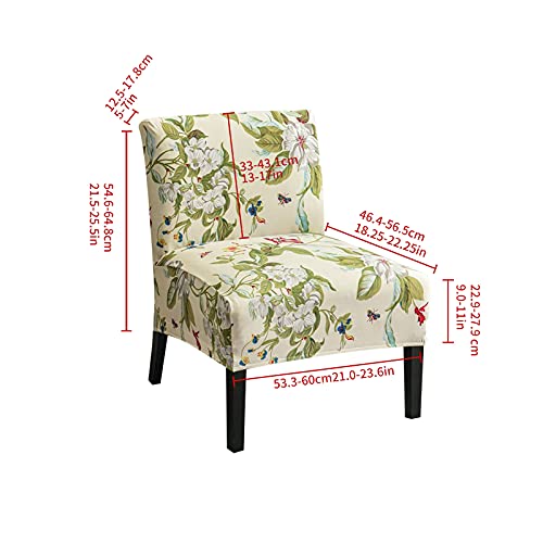 Eco-Ancheng Armless Chair Slipcover - Removable, Washable, Printed Covers for Living & Dining Room - color: A18