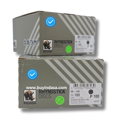 5 inch RhynoStick 8-Hole White Line Sticky Discs 100 Discs 120 Grit - style: 120 Grit