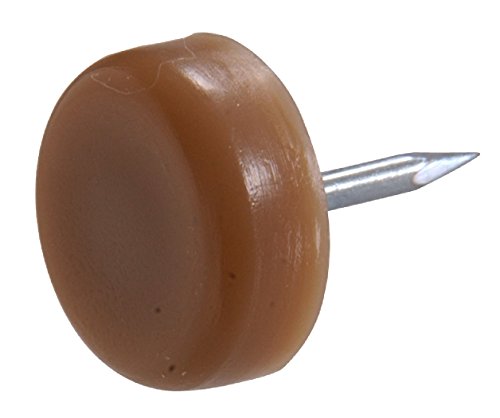 Hillman Plastic Tack Glide with Nail, Flat Head, Beige, 5/8 Inch, 25-Pack 57169