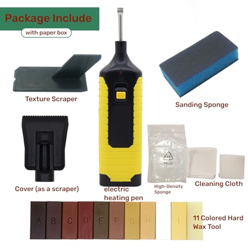 Hardwood Floor Repair Kit with 11 Colors Repair Wax Blocks