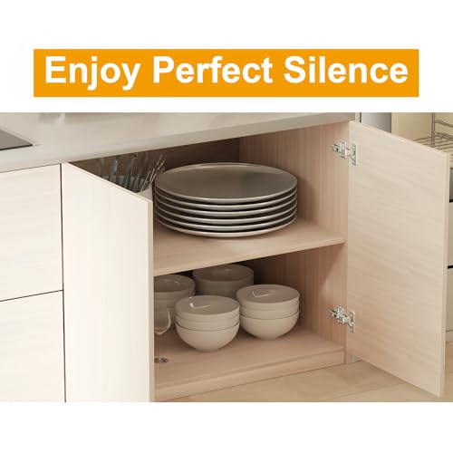 2-Pack Frameless Soft Close 40mm Cup Full Overlay Cabinet Hinges - size: Full Overlay
