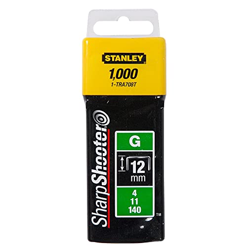 Stanley 1-TRA708T Type G Staples (1000 piece), Silver
