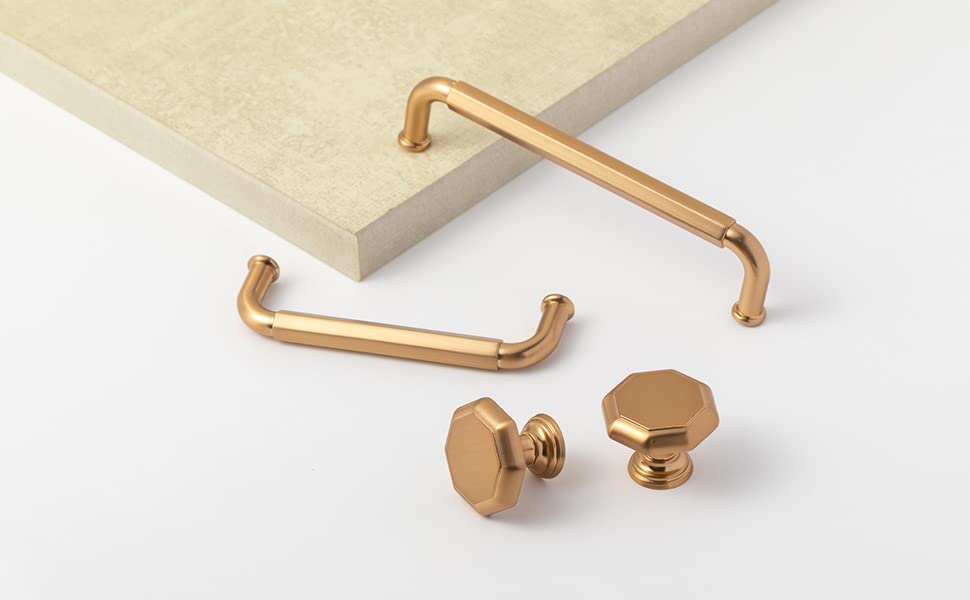 Goo-Ki 6 Pack 6-1/4 Inch (160mm) Hole Center Cabinet Pulls Dark Champagne Bronze Zinc Alloy Kitchen Drawer Pulls Drawer Handles 6.7 Inch Length 2201-CB-160 - color: Dark Champagne Bronze, size: 6-1/4 inch Hole Centers