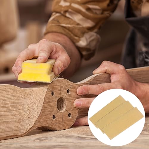 HARFINGTON 100pcs Micro Sander Paper 150 Grit 3.5x1.2 Inch Mini Sanding Sheets Strips Hook Loop Sandpapers for Wood Metal Small Projects Tight Spaces Polish Work - size: 3.5 x 1.2 inch