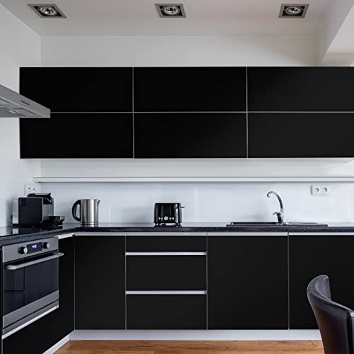 practicalWs 35.4 in x118 in Black Wallpaper Peel and Stick Wallpaper - color: Black, size: 35.4" x 118"