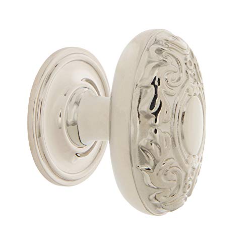 Nostalgic Warehouse Victorian Brass 1 3/4" Cabinet Knob with Classic Rose in Polished Nickel - color: Polished Nickel
