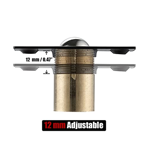 JQK Closet Door Ball Catch Hardware, Stainless Steel Catch Adjustable with Strike Plate, Black Finish 4 Pack, HBC100-BK-P4 - color: Black, size: Standard 4 Pack