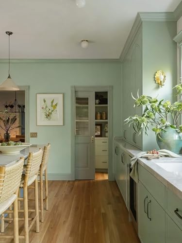 Dimoon 236''x17.7'' Green Peel and Stick Wallpaper Contact Paper Modern Self Adhesive Wall Paper Removable Renter Friendly Textured Solid Color Shelf Cabinet Vinyl Roll (236''x17.7'',Light Green) - color: Light Green, size: 17.7" x 236"